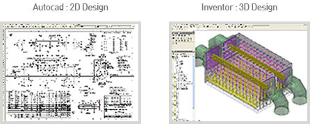 Autocad : 2D Design / Inventor: 3D Design
